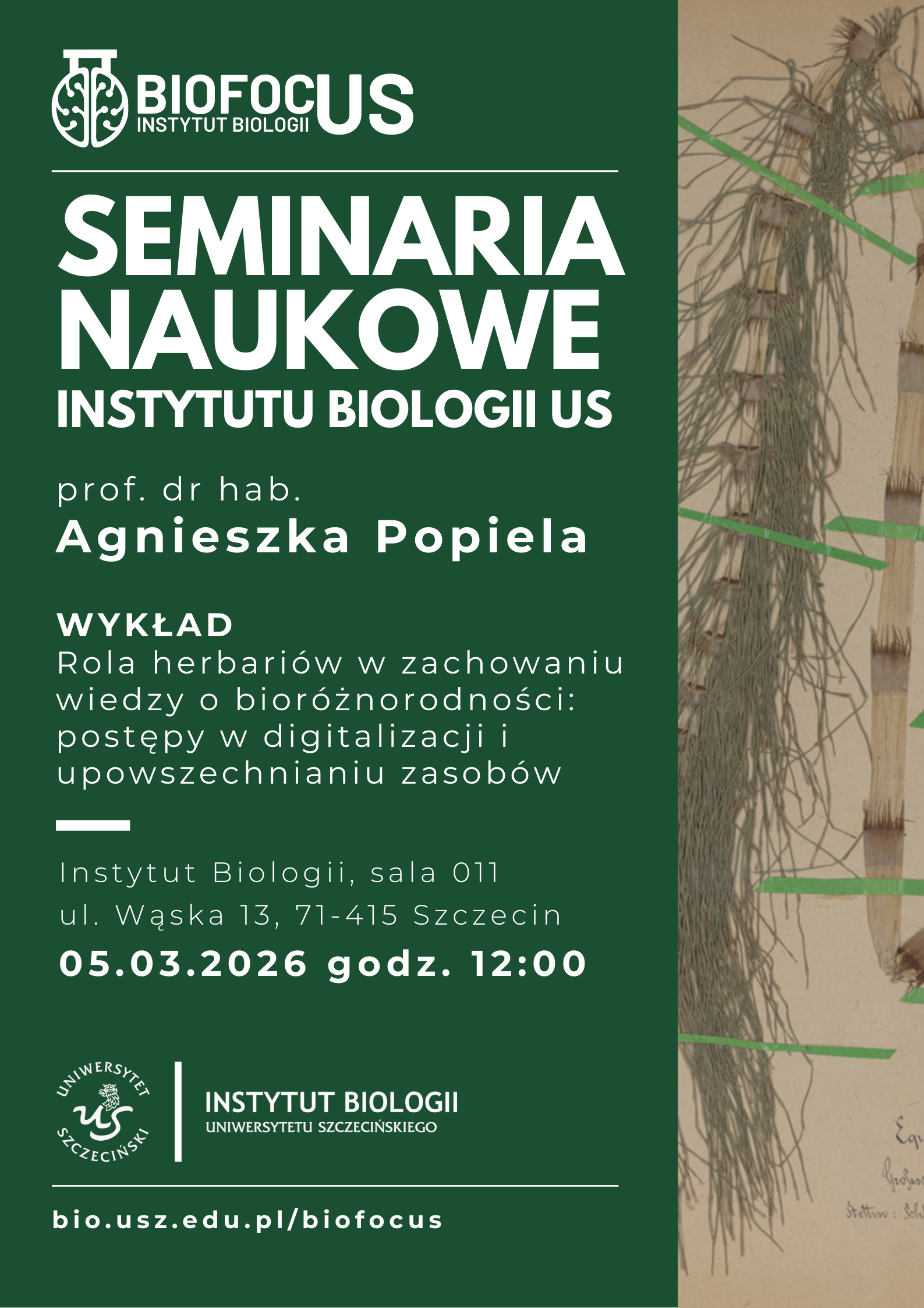 BiofocUS – Seminaria Naukowe Instytutu Biologii